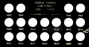 U.S. 1/10 Ounce Gold Eagles 2004-2021