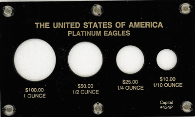 U.S. Platinum Eagles (1, 1/2, 1/4, 1/10 oz.)