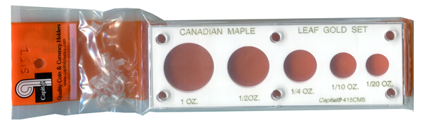 Canadian Maple Leaf (1, 1/2, 1/4, 1/10, 1/20 oz.)