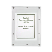 Currency Holder for Stocks, Bonds and Extra Large Notes