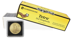 $20 Gold 2x2 Tetra Snaplock Coin Holder- 25 per pack