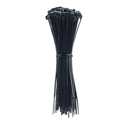 8" Nylon Cable Zip Tie 50lbs - Black