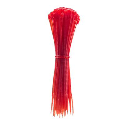 8" Nylon Cable Zip Tie 50lbs - Red