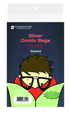 Shield Bag for Silver Comic Books (Standard Size) - 7 1/8 x 10 1/2