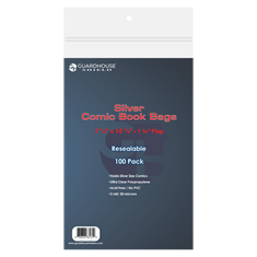 Shield Resealable Bag for Silver Comic Books - 7 1/8 x 10 1/2 + 1.75" Lip