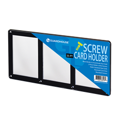 3 Card Screw Card Holder 35pt - Black Border