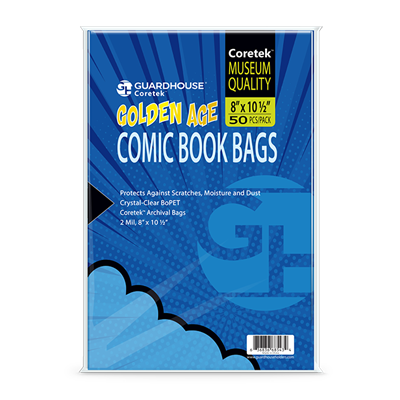 Coretek Comic Bag (2mil BOPET) - Golden