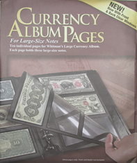Refill Pages for Whitman Premium Currency Album - Large Notes - Clear View