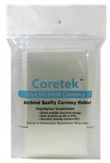 Coretek Small Currency Sleeve 5 1/4 x 3 1/8 - 50 pack