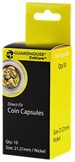 Nickel (21.2mm) Direct-Fit Coin Capsules - 10 Pack