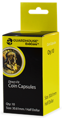 Half Dollar (30.6mm) Direct-Fit Coin Capsules - 10 Pack