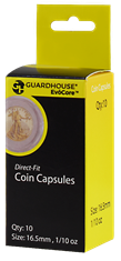 1/10 oz Gold Eagle Direct-Fit Coin Capsules - 10 Pack