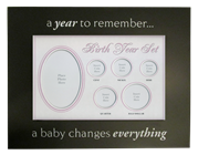 Birth Year Coin Set Frame - Baby Girl