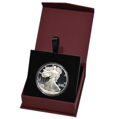 Folding Coin Capsule Box with Magnetic Lid and Stand Insert - Large Capsule