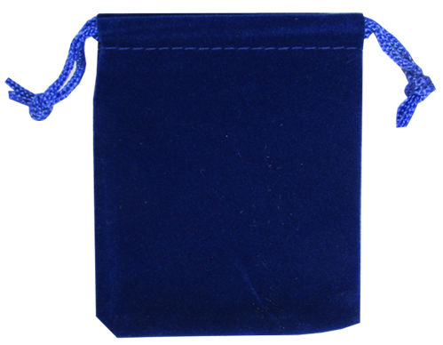 Velour Drawstring Pouch - 2.75x3.25 Royal Blue