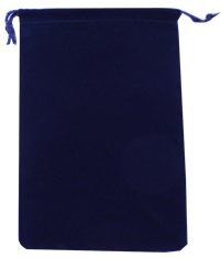 Velour Drawstring Pouch - 5x7.5 Navy Blue