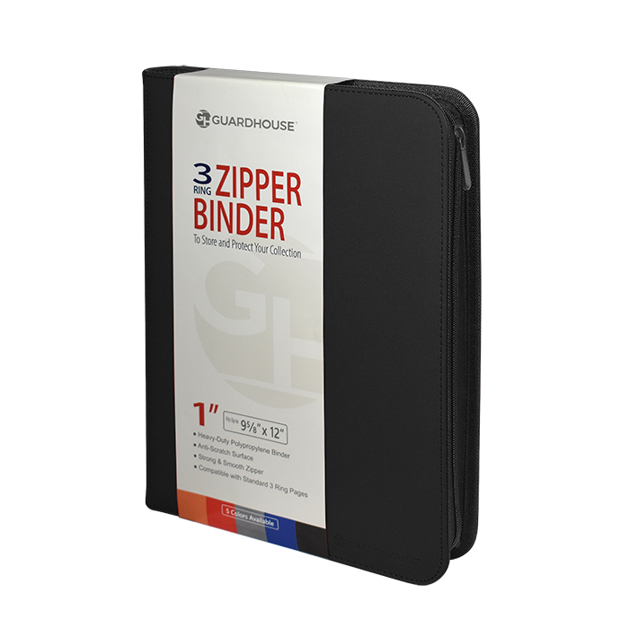Guardhouse Zipper Binder 3 Ring Black